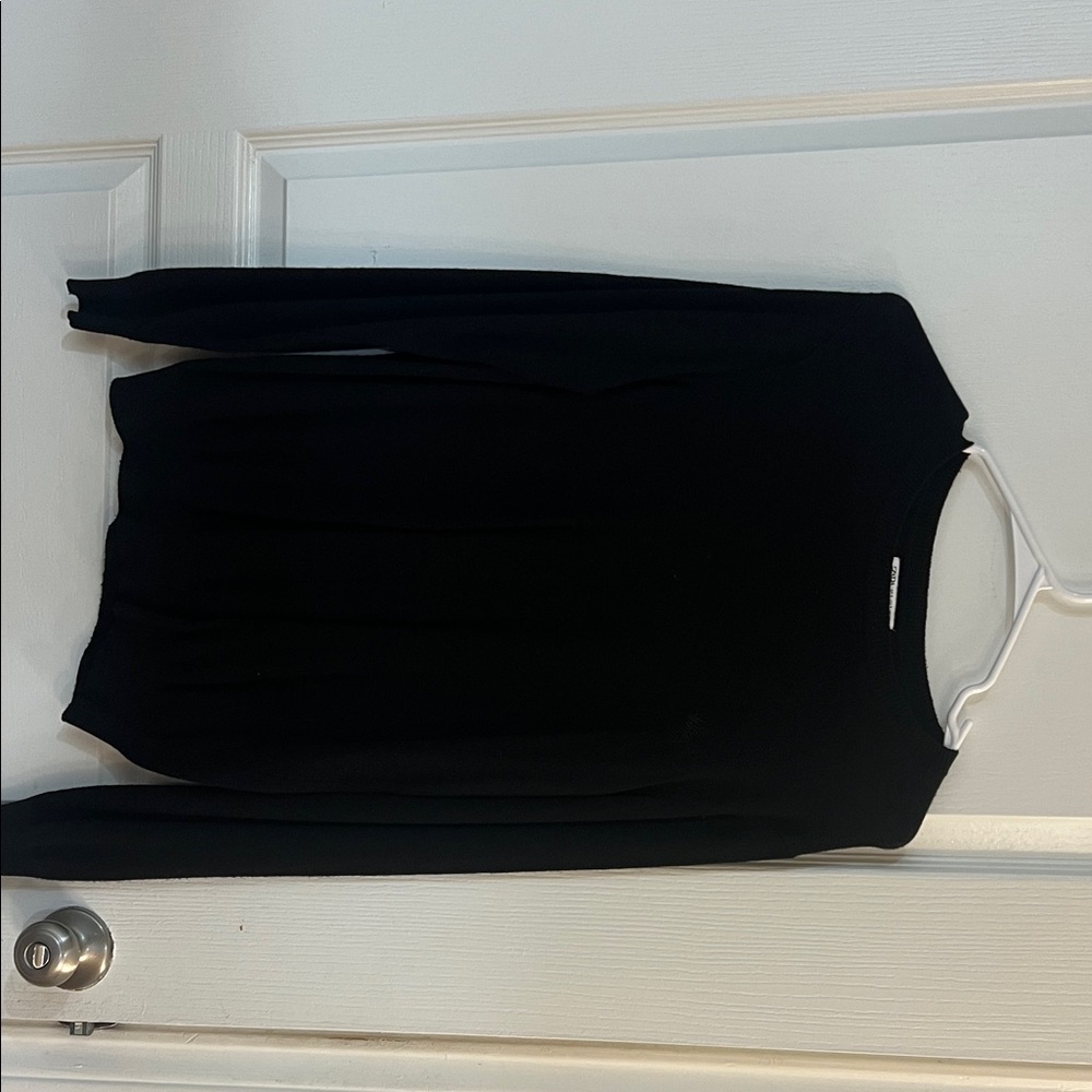 Zara Black Ribbed Knit Sweater
